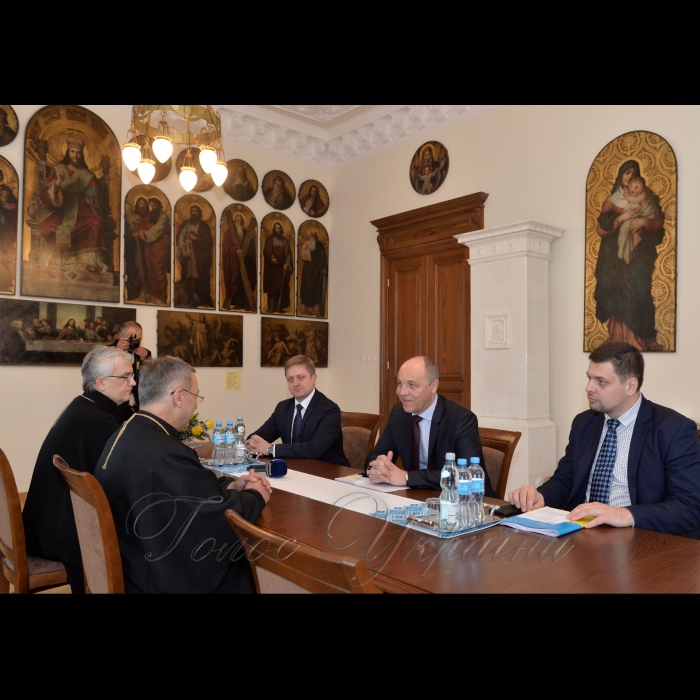 Робочий візит Голови Верховної Ради України Андрія Парубія до Республіки Польща. Зустріч з Архієпископом і Митрополитом Перемишльсько-Варшавським Української греко-католицької церкви Євгенієм Поповичем